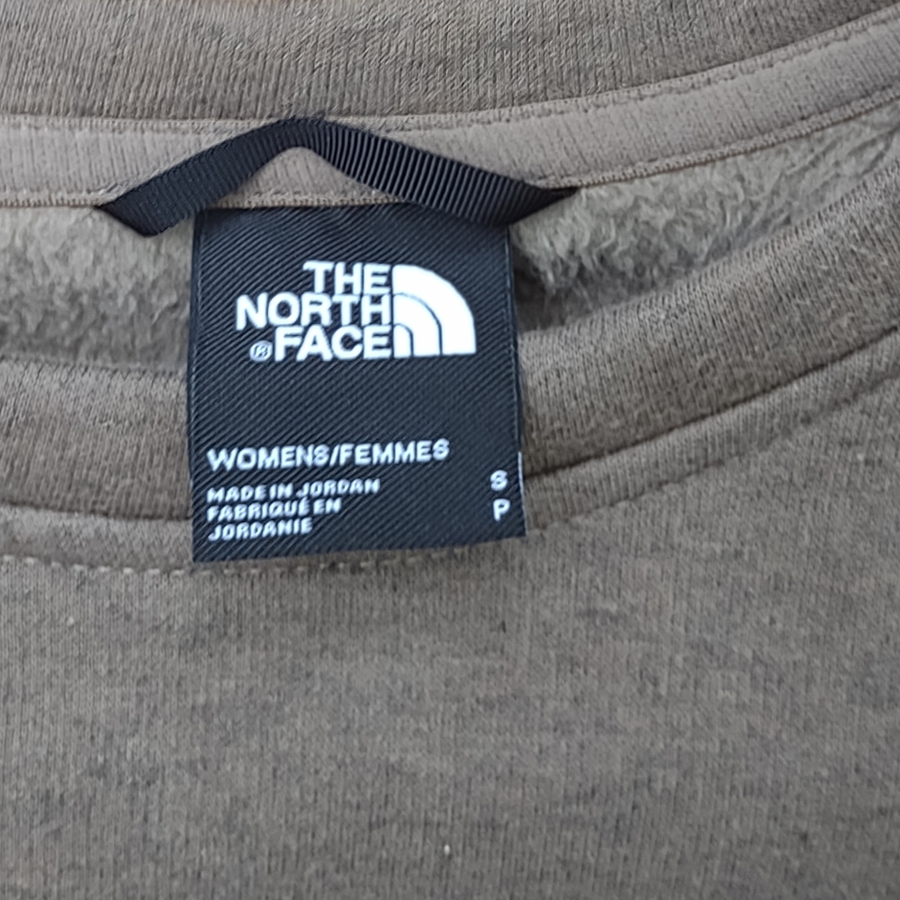 The North Face Brown Pullover Fleece Lined Sweatshirt Women's Small - Picture 3 of 4